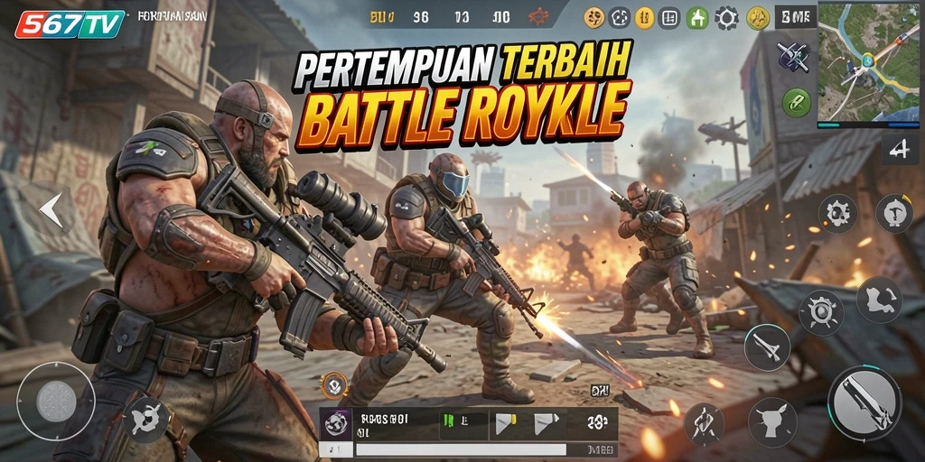Gameplay seru 567TV di arena Battle Royale.