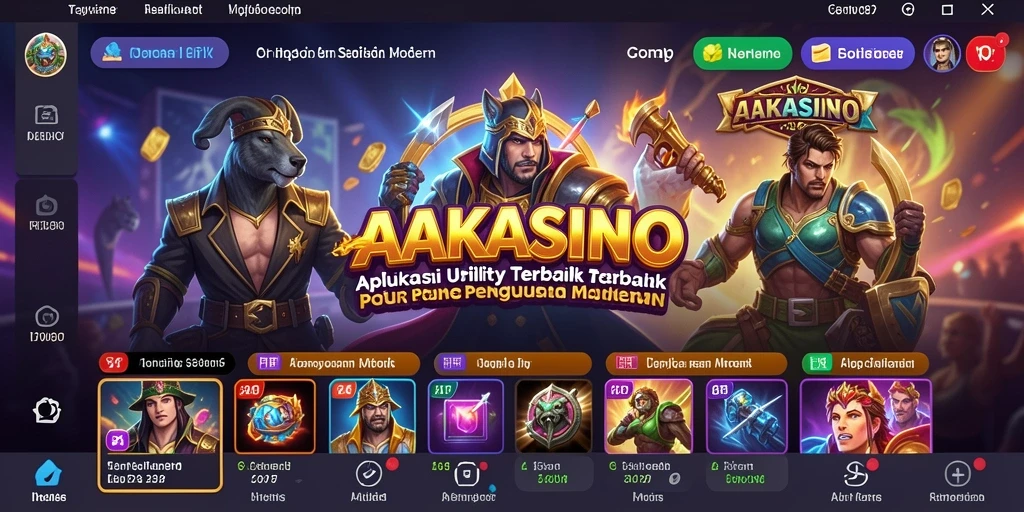 Tampilan utama AAKASINO yang menampilkan fitur Utility yang efisien.