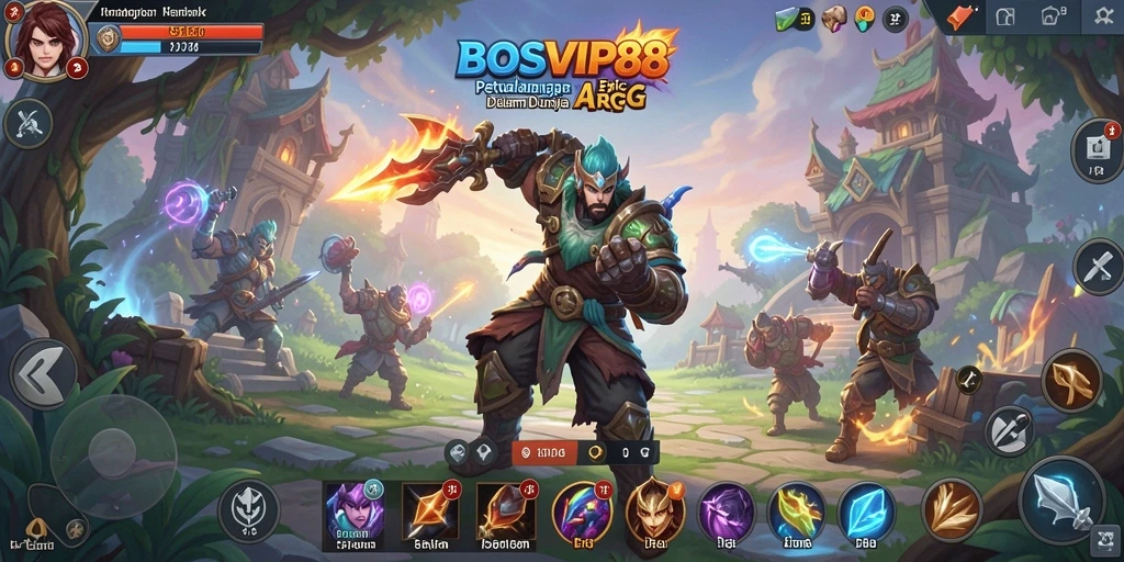 Screenshot gameplay ARPG yang menampilkan pertarungan epik dan eksplorasi.