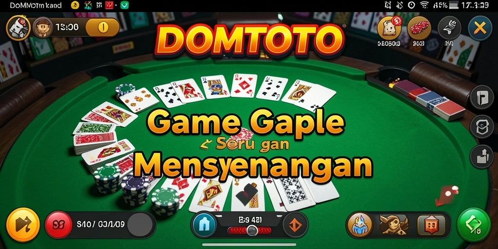 Screenshot utama DOMTOTO menunjukkan keseruan bermain Gaple secara online.