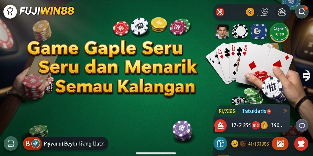 Tampilan gameplay seru dalam FUJIWIN88 untuk Gaple.