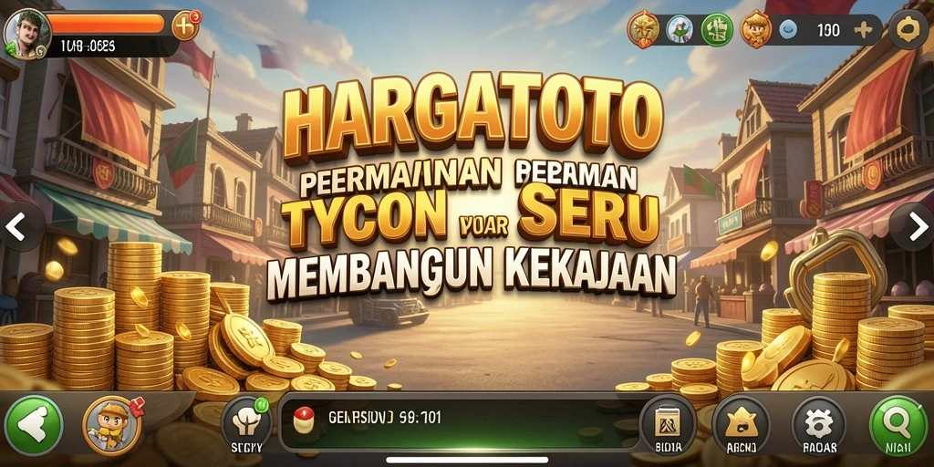Gameplay HARGATOTO menampilkan manajemen bisnis yang mendebarkan.