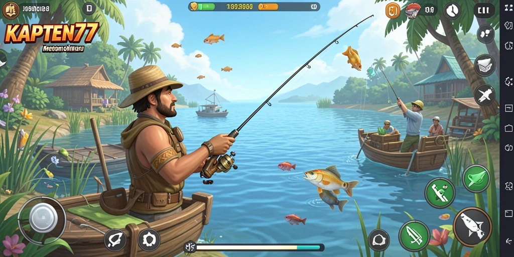Gameplay menarik dalam KAPTEN77 dengan pengalaman memancing yang mendalam.