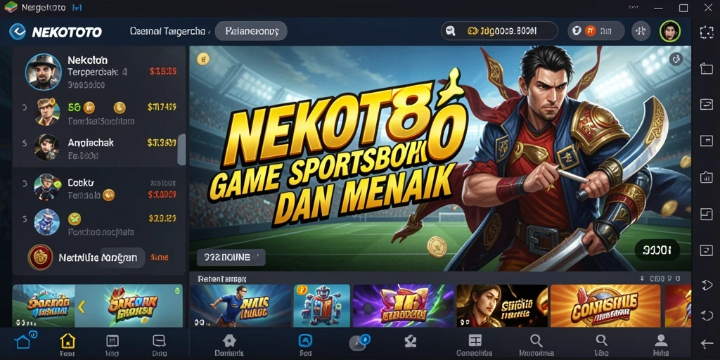 Tampilan antarmuka NEKOTOTO yang menarik dan informatif saat bermain Sportsbook.