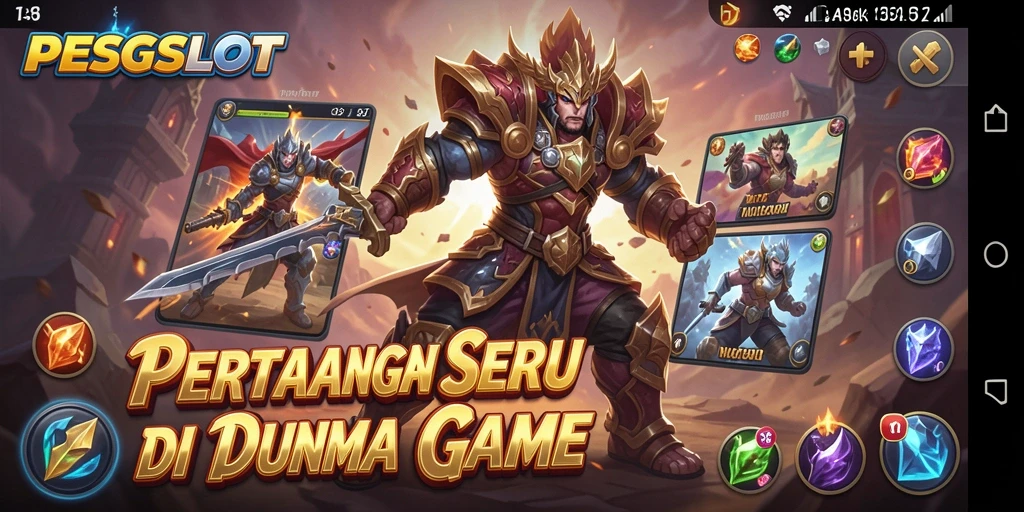 Tangkapan layar menunjukkan aksi epik dalam pertarungan di PESGSLOT.