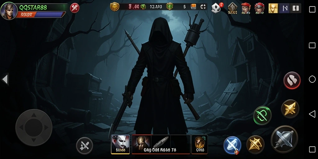 Screenshot menampilkan gameplay menakutkan dari QQSTAR88.