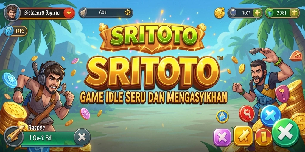Tampilan gameplay SRITOTO dengan berbagai sumber daya yang terkumpul.