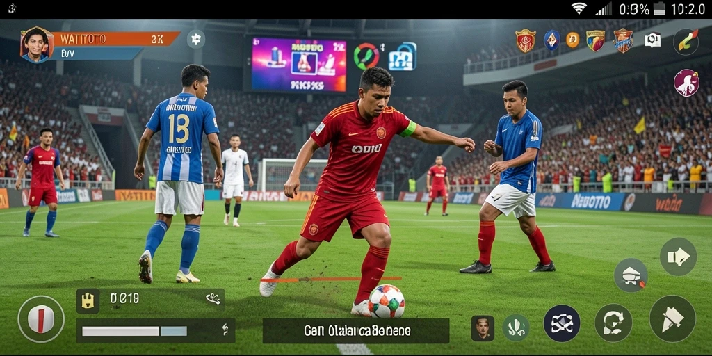 Tampilan gameplay seru WATITOTO dengan aksi olahraga yang mendebarkan.