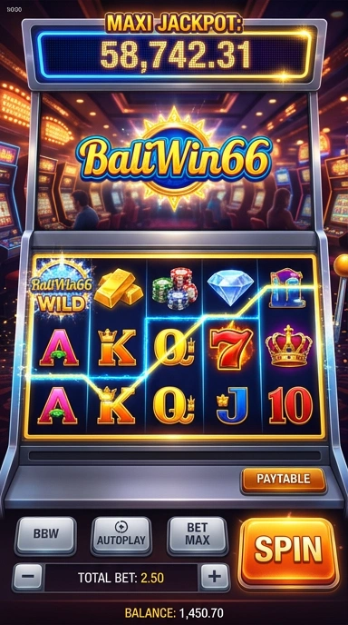 Tampilan dashboard aplikasi baliwin66 yang sederhana dan informatif.